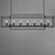 Gridline Seven Light Linear Pendant (10417BK)