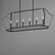Arden Six Light Linear Pendant (10427BK)