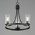 Livingston Three Light Chandelier (10467CDBK)