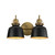 Maxim - 21422BKNAB - Two Light Wall Sconce - Hollis - Natural Aged Brass