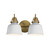Maxim - 21422GWNAB - Two Light Wall Sconce - Hollis - Natural Aged Brass