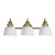 Maxim - 21423GWNAB - Three Light Wall Sconce - Hollis - Natural Aged Brass