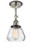 Innovations - 201FBP-PNBK-G172 - One Light Semi-Flush Mount - Franklin Restoration - Polished Nickel