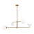 Visual Comfort Studio - AEC1094MWTBBS - Four Light Chandelier - Cosmo - Matte White and Burnished Brass