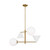 Visual Comfort Studio - AEC1114MWTBBS - Four Light Chandelier - Cosmo - Matte White and Burnished Brass