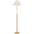 Visual Comfort Signature - CHA 9081AB/NRT-L - LED Floor Lamp - Basden - Antique-Burnished Brass and Natural Rattan