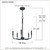 Abner Five Light Chandelier (ABR5018MBK)