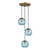 Hudson Valley - 2033-AGB-BL - Three Light Chandelier - Rousseau - Aged Brass