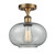 Innovations - 516-1C-BB-G247 - One Light Semi-Flush Mount - Ballston - Brushed Brass