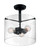 Nuvo Lighting - 60-7288 - Three Light Semi Flush Mount - Bransel - Matte Black