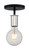 Nuvo Lighting - 60-7353 - One Light Semi Flush Mount - Ryder - Black / Polished Nickel