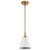 Nuvo Lighting - 60-7409 - One Light Pendant - Dover - White / Vintage Brass