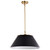 Nuvo Lighting - 60-7414 - Three Light Pendant - Dover - Black / Vintage Brass
