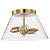 Nuvo Lighting - 60-7419 - Three Light Flush Mount - Dover - Vintage Brass