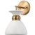 Nuvo Lighting - 60-7459 - One Light Wall Sconce - Perkins - Matte White / Burnished Brass