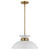 Nuvo Lighting - 60-7463 - One Light Pendant - Perkins - Matte White / Burnished Brass