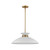 Nuvo Lighting - 60-7464 - One Light Pendant - Perkins - Matte White / Burnished Brass