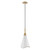 Nuvo Lighting - 60-7471 - One Light Pendant - Tango - Matte White / Burnished Brass