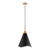 Nuvo Lighting - 60-7473 - One Light Pendant - Tango - Matte Black / Burnished Brass