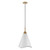 Nuvo Lighting - 60-7474 - One Light Pendant - Tango - Matte White / Burnished Brass