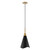 Nuvo Lighting - 60-7476 - One Light Pendant - Tango - Matte Black / Burnished Brass