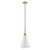 Nuvo Lighting - 60-7477 - One Light Pendant - Tango - Matte White / Burnished Brass