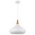 Nuvo Lighting - 60-7518 - One Light Pendant - Phoenix - Matte White / Burnished Brass