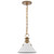 Nuvo Lighting - 60-7522 - One Light Pendant - Outpost - Matte White / Burnished Brass