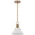 Nuvo Lighting - 60-7526 - One Light Pendant - Outpost - Matte White / Burnished Brass