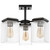 Nuvo Lighting - 60-7658 - Three Light Semi Flush Mount - Crossroads - Matte Black