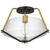 Nuvo Lighting - 60-7683 - One Light Semi Flush Mount - Starlight - Matte Black / Natural Brass