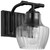 Nuvo Lighting - 60-7701 - One Light Vanity - Destin - Black / Silver Accents