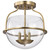 Nuvo Lighting - 60-7821 - Three Light Semi Flush Mount - Amado - Vintage Brass