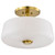 Nuvo Lighting - 60-8239 - Three Light Semi-Flush Mount - Lune - Vintage Brass