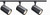 Nuvo Lighting - TK319 - Three Light Track Kit - Track Lighting Kits Black - Black