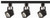 Nuvo Lighting - TK346 - Three Light Track Kit - Track Lighting Kits Black - Black