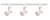 Track Lighting Kits White Three Light Track Kit (TK355)