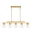Savoy House - 1-1023-5-322 - Five Light Linear Chandelier - Calhoun - Warm Brass