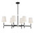 Savoy House - 1-1631-6-173 - Six Light Linear Chandelier - Brody - Matte Black w/Polished Nickel
