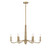 Savoy House - 1-1824-6-320 - Six Light Chandelier - Cannon - Warm Brass/Rope