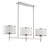 Savoy House - 1-187-3-172 - Three Light Linear Chandelier - Delphi - White with Polished Nickel Acccents