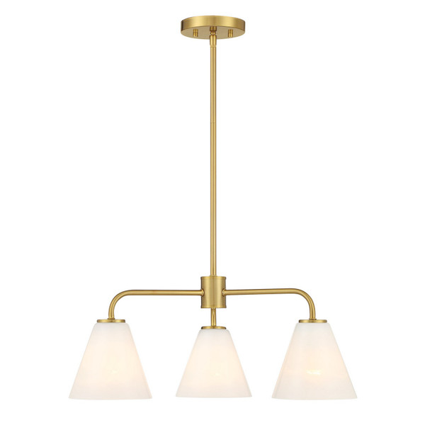 Savoy House - 1-4013-3-322 - Three Light Chandelier - Blair - Warm Brass