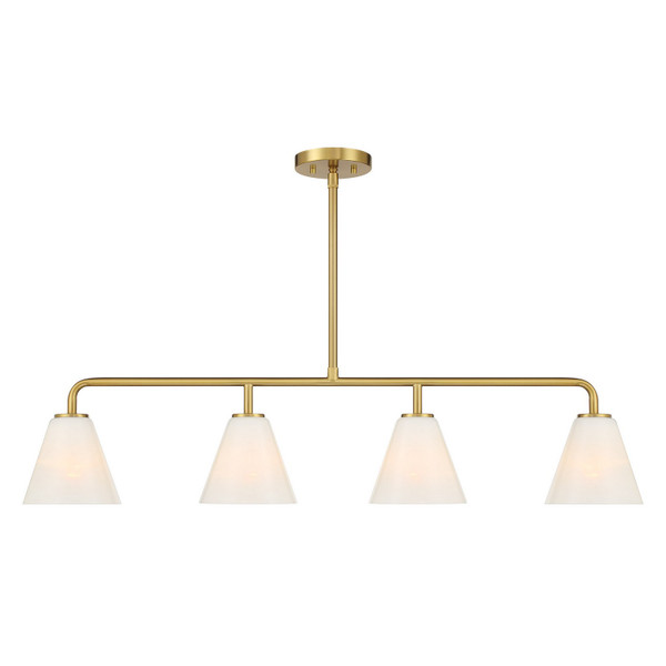 Savoy House - 1-4014-4-322 - Four Light Linear Chandelier - Blair - Warm Brass