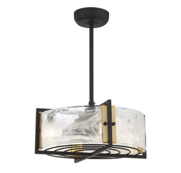 Savoy House - 24-FD-1698-143 - LED Fan D'Lier - Hayward - Matte Black w/Warm Brass