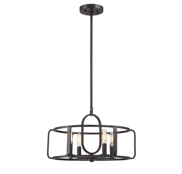 Savoy House - 6-1182-4-13 - Four Light Semi-Flush Mount - Santina - English Bronze