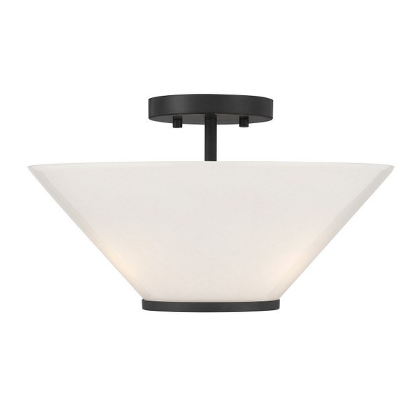 Savoy House - 6-4012-3-89 - Three Light Convertible Semi-Flush /Pendant - Blair - Matte Black