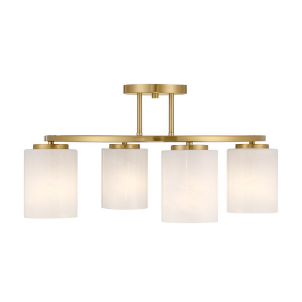 Savoy House - 6-4693-4-322 - Four Light Semi-Flush Mount - Herron - Warm Brass