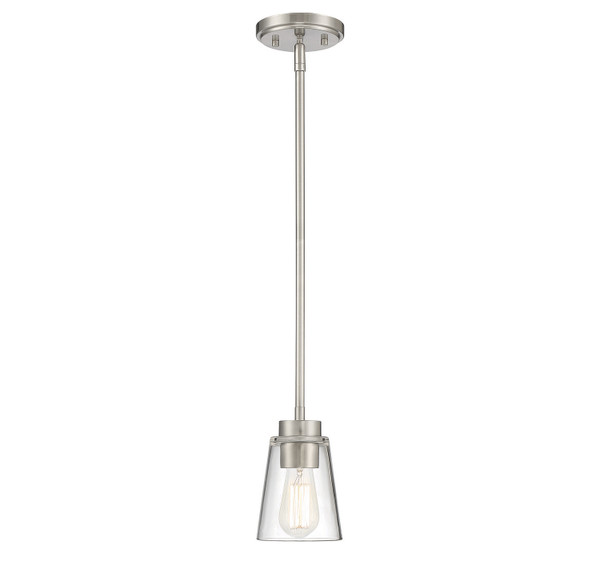 Savoy House - 7-1026-1-SN - One Light Mini-Pendant - Calhoun - Satin Nickel