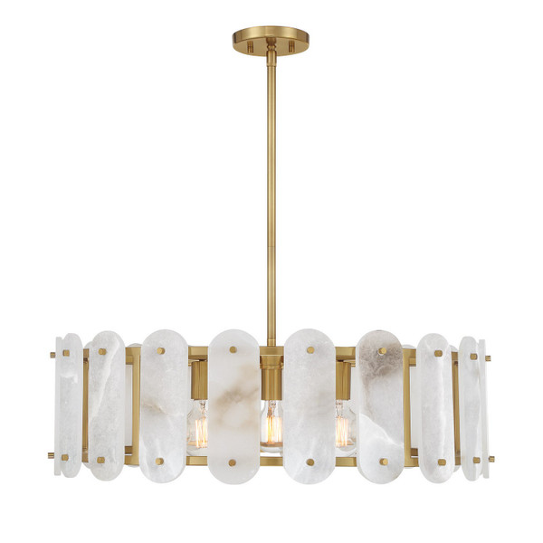 Savoy House - 7-2911-5-322 - Five Light Pendant - Antolini - Warm Brass