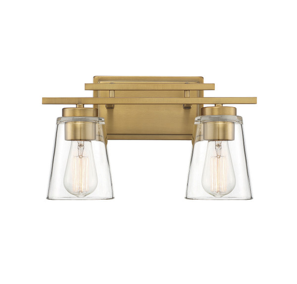 Savoy House - 8-1020-2-322 - Two Light Bath Bar - Calhoun - Warm Brass